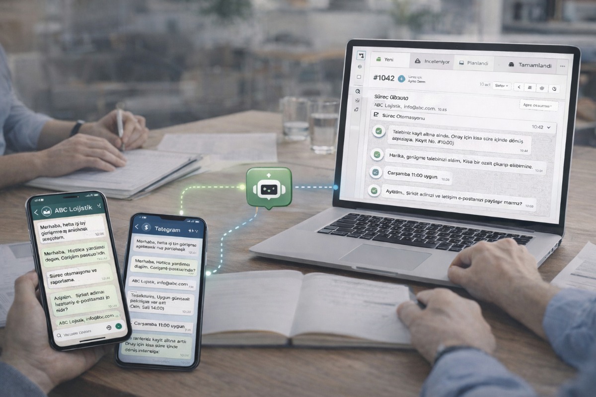 WhatsApp/Telegram Chatbot ile CRM Üzerinden Operasyon Yönetimi