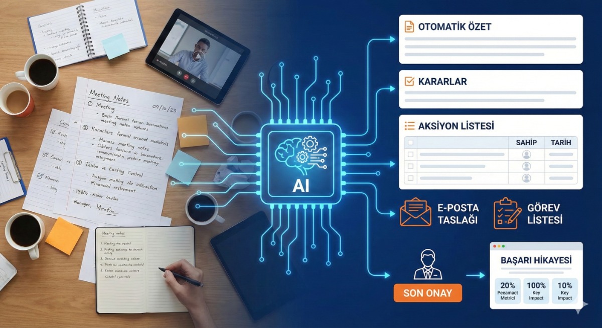 Toplantı Notlarından Otomatik Özet ve Aksiyon Listesi